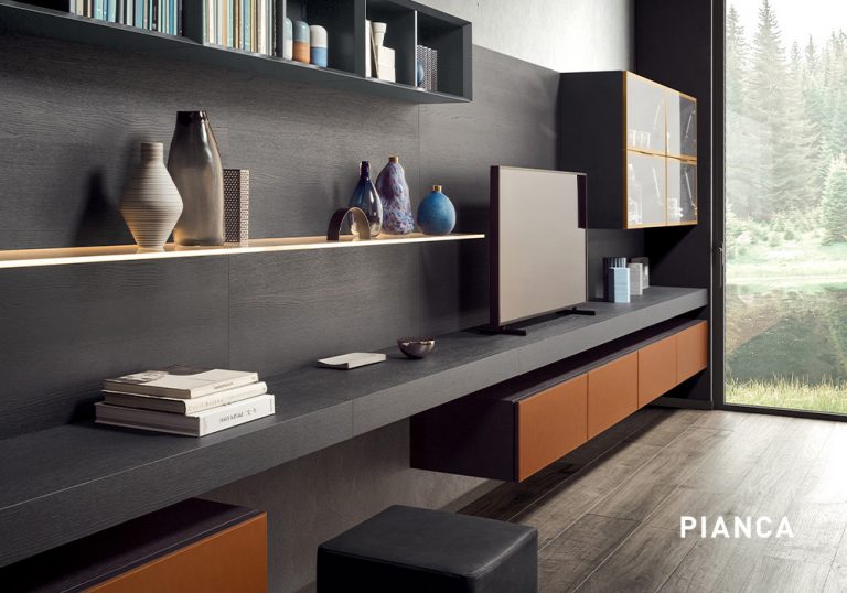 Recibidor moderno con consola minimalista, decoración con jarrones y cuadros, y ambiente luminoso que combina madera y tonos neutros para una entrada elegante